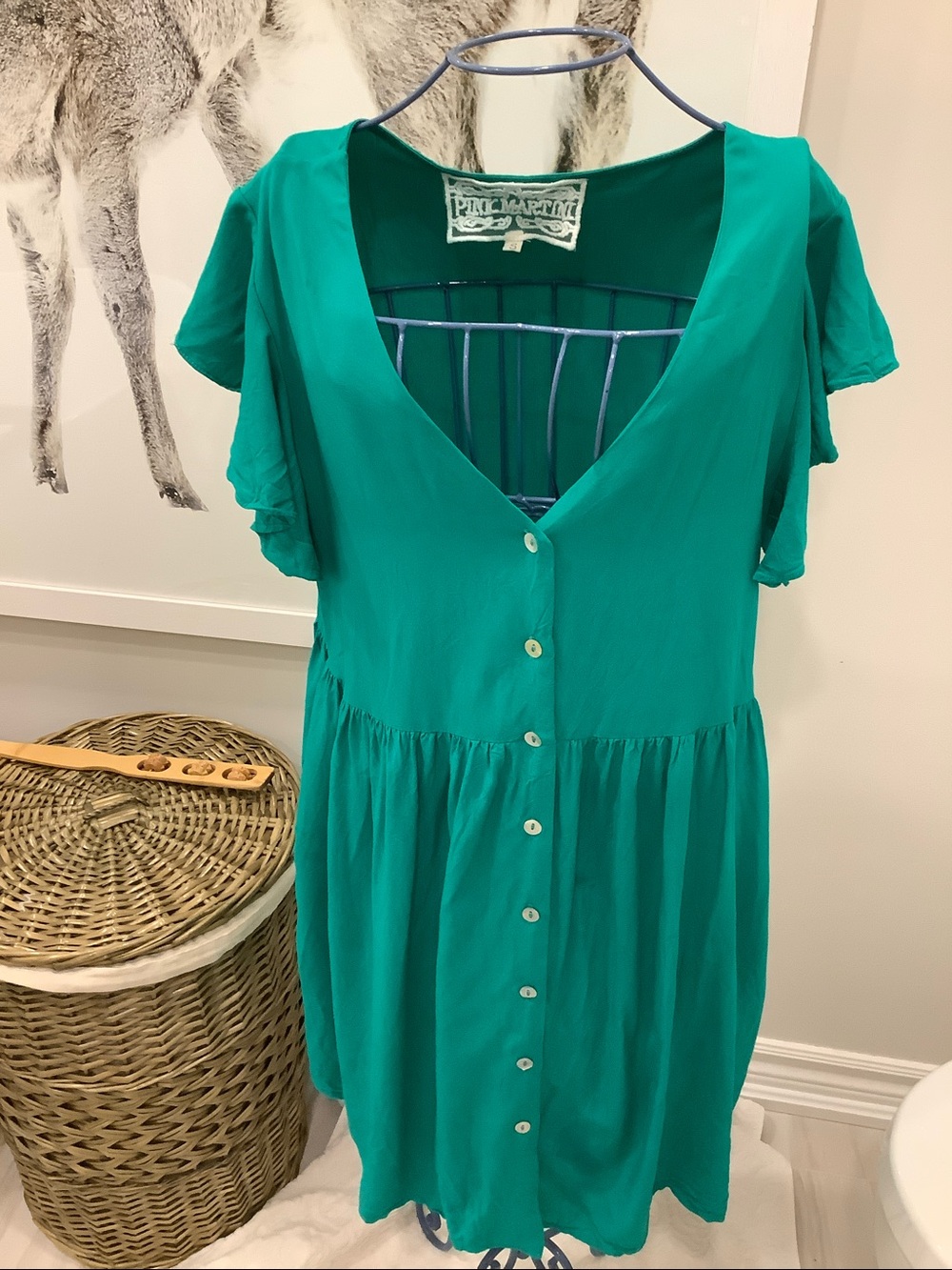 PInk Martini Claudette dress green size small - Picture 4 of 4